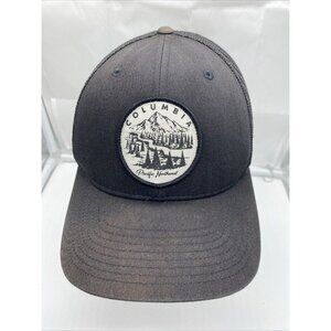 Columbia Black Logo Cap Hat Flex-Fit Stretch S/M Unisex